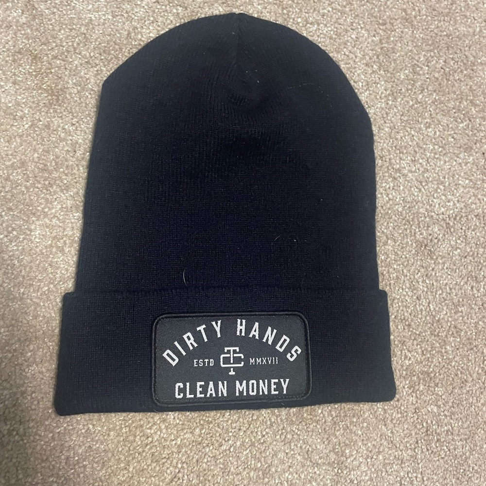 Dirty Hands Clean Money Black Beanie